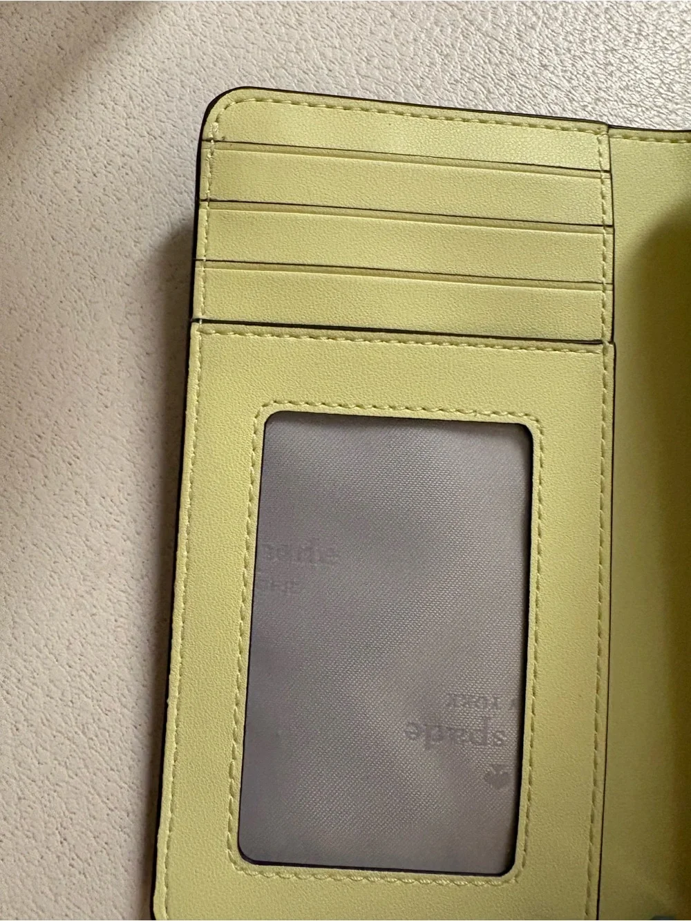 kate spade Pebbled Leather Wallet in Sage - Picture 4 of 10